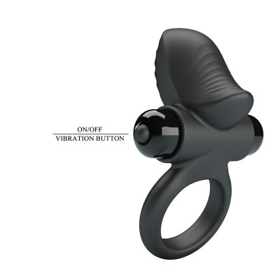PRETTY LOVE ANILLO VIBRADOR PARA PENE ADRIEN 10 FUNCIONES NEGRO