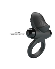 PRETTY LOVE ANILLO VIBRADOR PARA PENE ADRIEN 10 FUNCIONES NEGRO