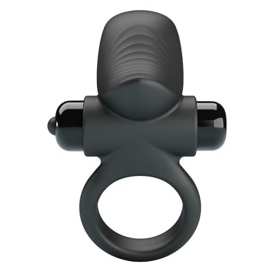 PRETTY LOVE ANILLO VIBRADOR PARA PENE ADRIEN 10 FUNCIONES NEGRO