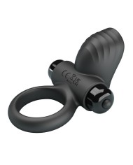 PRETTY LOVE ANILLO VIBRADOR PARA PENE ADRIEN 10 FUNCIONES NEGRO