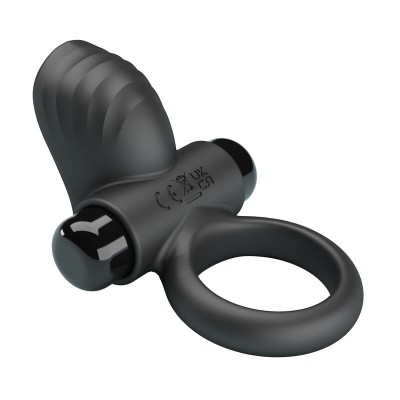 PRETTY LOVE ANILLO VIBRADOR PARA PENE ADRIEN 10 FUNCIONES NEGRO