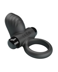 PRETTY LOVE ANILLO VIBRADOR PARA PENE ADRIEN 10 FUNCIONES NEGRO