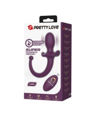 PRETTY LOVE LIOEA PLUG ANAL CON COLA VIBRADOR 12 FUNCIONES COLOR MORADO CONTROL REMOTO