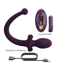 PRETTY LOVE LIOEA PLUG ANAL CON COLA VIBRADOR 12 FUNCIONES COLOR MORADO CONTROL REMOTO