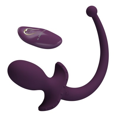 PRETTY LOVE LIOEA PLUG ANAL CON COLA VIBRADOR 12 FUNCIONES COLOR MORADO CONTROL REMOTO