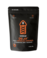WUG DELAY Chicle funcional con Zinc Selenio y Vitamina B6 para mayor control y resistencia en los momentos intimos