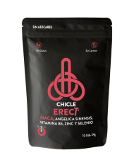 WUG ERECT Chicle funcional con Maca Zinc y Vitaminas para potenciar la energia y el rendimiento masculino