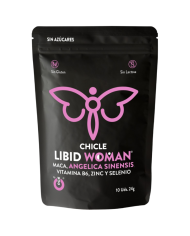 WUG LIBID WOMAN Chicle funcional con Maca Ginseng Femenino y Zinc para potenciar la vitalidad femenina