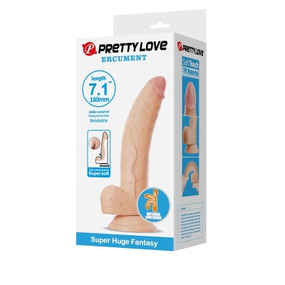 PRETTY LOVE ELLCUMENT DILDO REALISTICO FLEXIBLE 18 CM O 45 CM TPE COLOR NATURAL