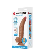PRETTY LOVE CUTHBERT DILDO REALISTICO FLEXIBLE 20 CM O 5 CM TPE MARRON