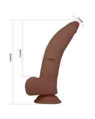 PRETTY LOVE CUTHBERT DILDO REALISTICO FLEXIBLE 20 CM O 5 CM TPE MARRON