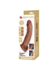 PRETTY LOVE FUNDA EXTENSORA PARA PENE AJUSTABLE 26 CM O 4 CM COLOR MARRON