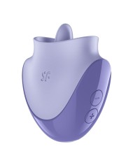 SATISFYER TONGUE DANCER ESTIMULADOR CLITORIANO CON VIBRACION Y PULSACIONES LILA