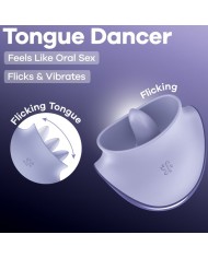 SATISFYER TONGUE DANCER ESTIMULADOR CLITORIANO CON VIBRACION Y PULSACIONES LILA