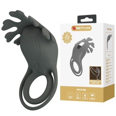 PRETTY LOVE ANILLO VIBRADOR RECARGABLE CON ESTIMULADOR