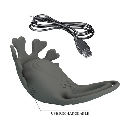 PRETTY LOVE ANILLO VIBRADOR RECARGABLE CON ESTIMULADOR
