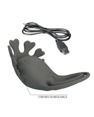 PRETTY LOVE ANILLO VIBRADOR RECARGABLE CON ESTIMULADOR
