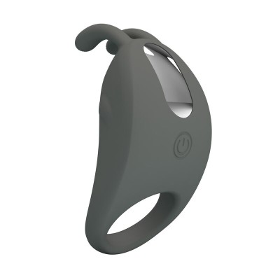 PRETTY LOVE ANILLO VIBRADOR RECARGABLE CON ESTIMULADOR DE CONEJO