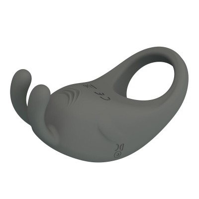 PRETTY LOVE ANILLO VIBRADOR RECARGABLE CON ESTIMULADOR DE CONEJO
