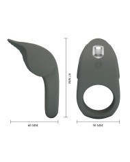 PRETTY LOVE ANILLO VIBRADOR RECARGABLE SILICONA FLEXIBLE