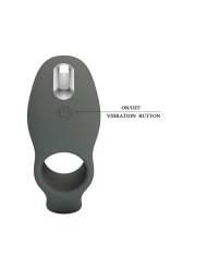 PRETTY LOVE ANILLO VIBRADOR RECARGABLE CON DOBLE ESTIMULACION