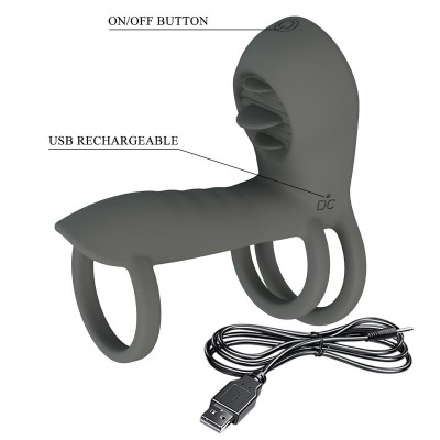PRETTY LOVE FUNDA PARA PENE CON DOBLE ESTIMULACION Y EFECTO ORAL