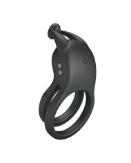 PRETTY LOVE GOODWIN ANILLO VIBRADOR DOBLE PARA PENE RECARGABLE NEGRO