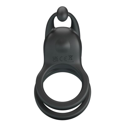 PRETTY LOVE GOODWIN ANILLO VIBRADOR DOBLE PARA PENE RECARGABLE NEGRO
