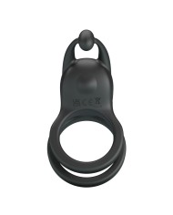 PRETTY LOVE GOODWIN ANILLO VIBRADOR DOBLE PARA PENE RECARGABLE NEGRO