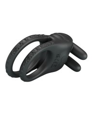 PRETTY LOVE SINI ANILLO PARA PENE VIBRADOR RECARGABLE 10 FUNCIONES NEGRO