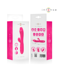 INTENSE IVY VIBRADOR FLEXIBLE 10 VIBRACIONES CON LENGUA ESTIMULADORA ROSA