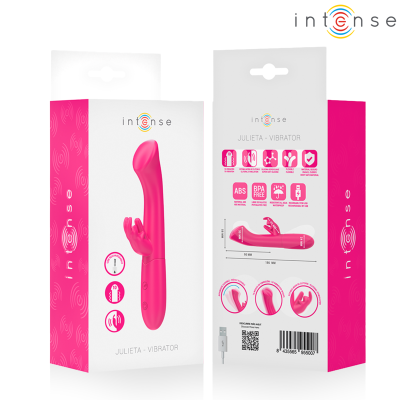 INTENSE JULIETA VIBRADOR RABBIT 186 CM 10 VIBRACIONES ROSA