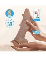 PRETTY LOVE FABIAN DILDO FLEXIBLE CON VENTOSA CARNE