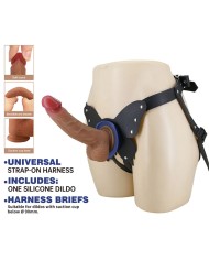 PRETTY LOVE YETI ARNES STRAP ON CON DILDO Y VENTOSA CARNE