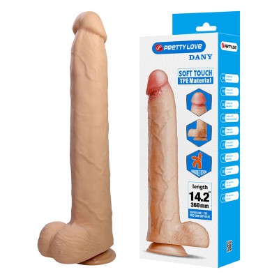 PRETTY LOVE DANY DILDO REALISTICO FLEXIBLE CON VENTOSA 36 CM O 56 CM