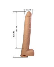 PRETTY LOVE PAT DILDO REALISTICO FLEXIBLE CON VENTOSA NATURAL 40 CM O 6 CM