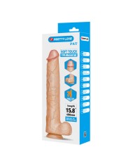 PRETTY LOVE PAT DILDO REALISTICO FLEXIBLE CON VENTOSA NATURAL 40 CM O 6 CM