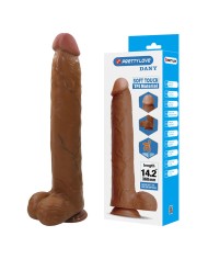 PRETTY LOVE DANY DILDO REALISTICO FLEXIBLE CON VENTOSA 36 CM O 56 CM MARRON