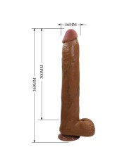 PRETTY LOVE DANY DILDO REALISTICO FLEXIBLE CON VENTOSA 36 CM O 56 CM MARRON