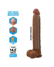 PRETTY LOVE DANY DILDO REALISTICO FLEXIBLE CON VENTOSA 36 CM O 56 CM MARRON