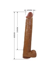 PRETTY LOVE PAT DILDO REALISTICO FLEXIBLE CON VENTOSA 40 CM O 6 CM MARRON