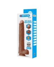 PRETTY LOVE PAT DILDO REALISTICO FLEXIBLE CON VENTOSA 40 CM O 6 CM MARRON