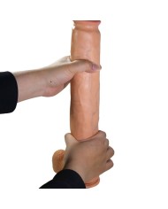 PRETTY LOVE RAEL DILDO REALISTICO FLEXIBLE CON VENTOSA 40 CM O 6 CM MARRON