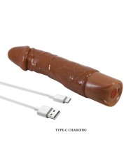 PRETTY LOVE DONALD VIBRADOR REALISTICO 195 CM O 4 CM COLOR MARRON