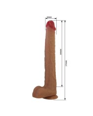 PRETTY LOVE TERIN PLUS DILDO REALISTICO CON VENTOSA 376 CM O 55 CM