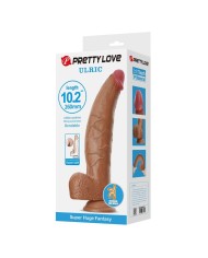 PRETTY LOVE ULRIC DILDO REALISTICO FLEXIBLE 26 CM O 55 CM TPE MARRON