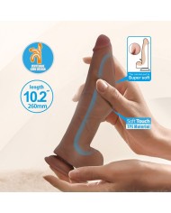 PRETTY LOVE ULRIC DILDO REALISTICO FLEXIBLE 26 CM O 55 CM TPE MARRON