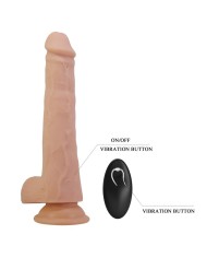 PRETTY LOVE MILES DILDO VIBRADOR CON EMPUJE Y ROTACION CONTROL REMOTO 235 CM O 48 CM COLOR NATURAL