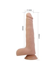 PRETTY LOVE MILES DILDO VIBRADOR CON EMPUJE Y ROTACION CONTROL REMOTO 235 CM O 48 CM COLOR NATURAL