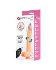 PRETTY LOVE MILES DILDO VIBRADOR CON EMPUJE Y ROTACION CONTROL REMOTO 235 CM O 48 CM COLOR NATURAL